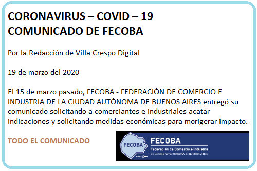 COMUNICADO FECOBA